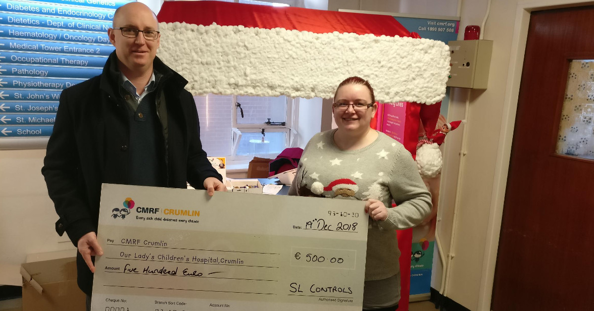 SL Controls Presents Share the Love Donation to CMRF Crumlin