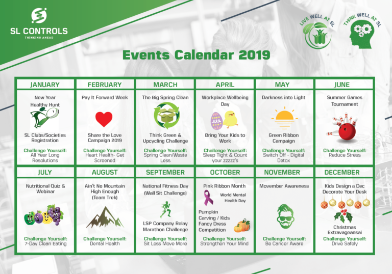 Workplace Events Calendar 2022 Uk