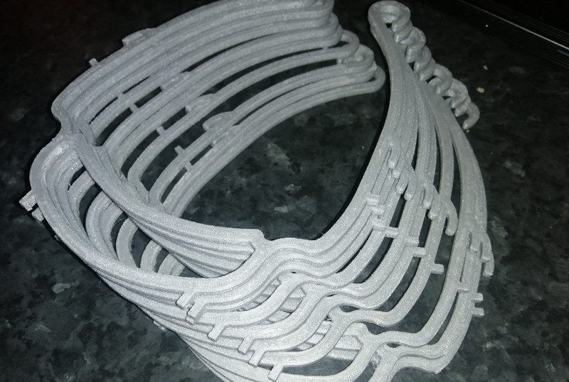 Batch of 3D printed protection visor frames manufactured as part of Engineer Irelands Covid-19 virtual factory