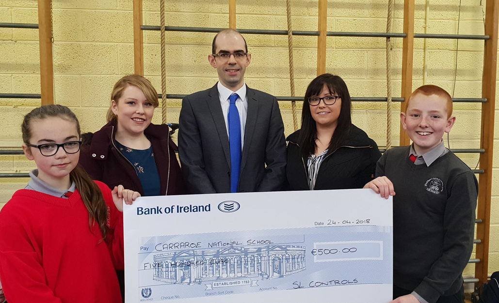 SL Controls Donates €500 to Carraroe National School in Sligo - SL Controls